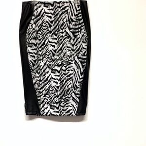 Kardashian Kollection Zebra Pencil Skirt XS